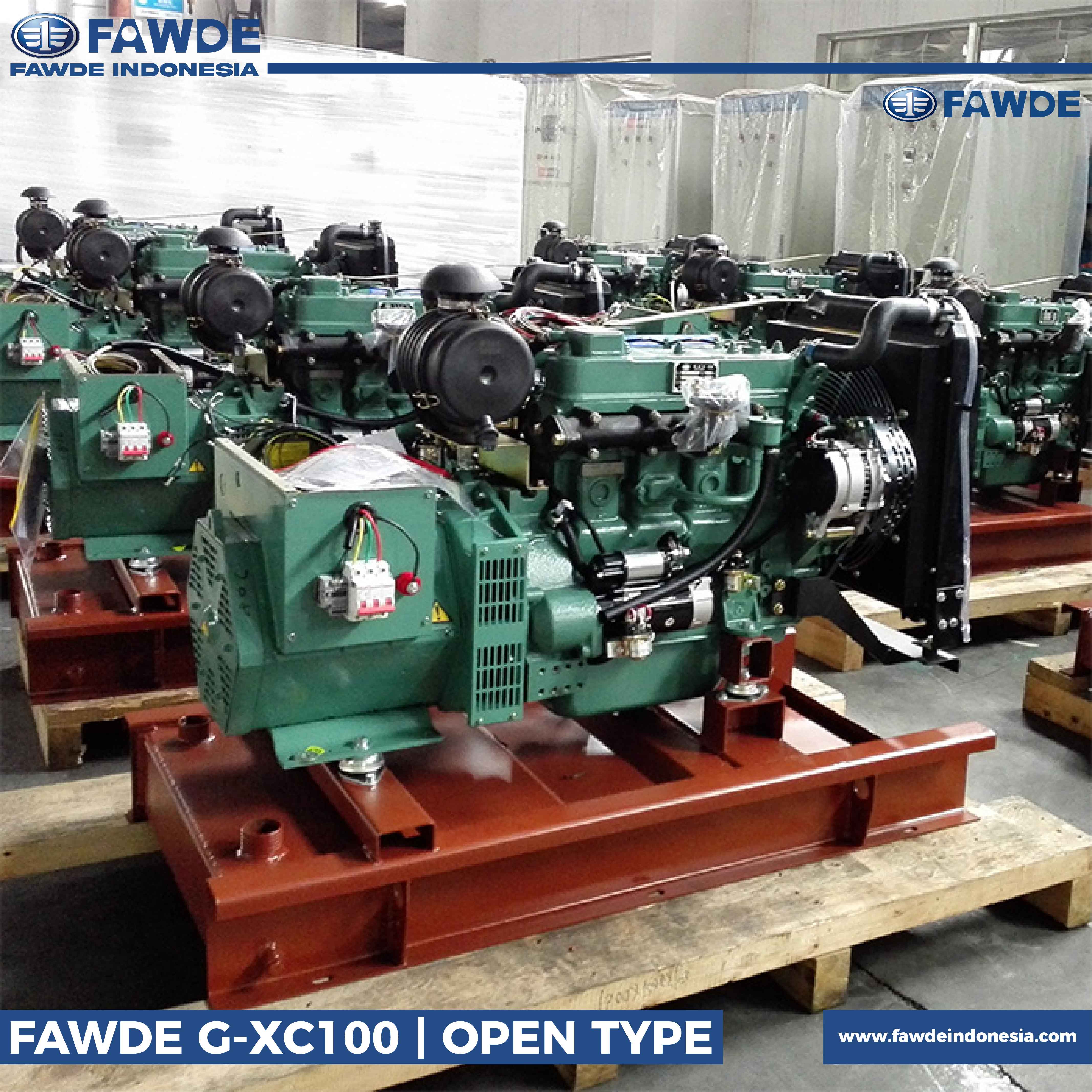 genset fawde open type 100 kva
